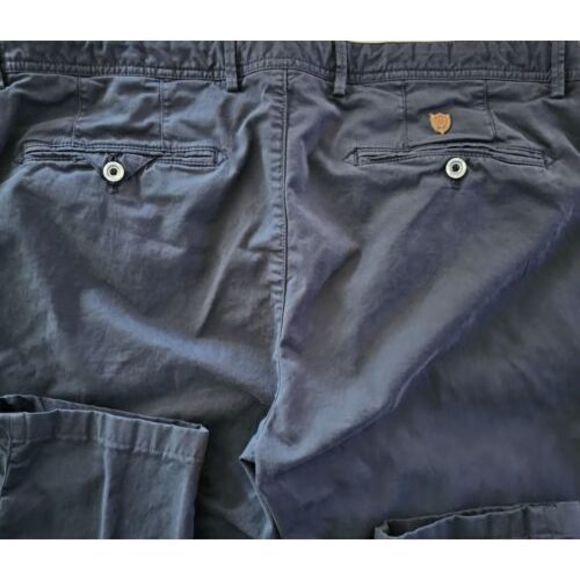 Massimo Dutti Mens Slim Fit Chino Blue Navy Trousers‎ Pants Stretch 38 26 - Picture 8 of 9